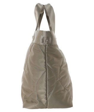 Green Parks ａｎｄｍｉｋｋａ．２ｗａｙ　キルトトートバッグ Gray Beige