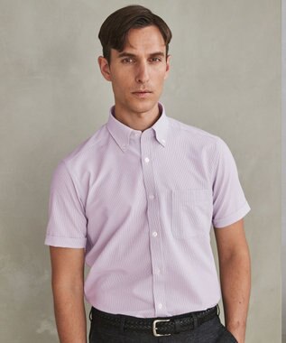 GOTAIRIKU とにかく涼しい/酷暑対応【吸水速乾】クールマックスサッカーシャツ（25/26年モデル） パープル×白