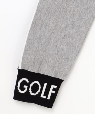 23区GOLF 【WOMEN】レーヨンストレッチカラーブロックニット ライトグレー系