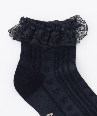 ANY KIDS レースショートソックス ネイビー