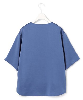 ICB 【WEB限定カラーあり・洗える】Calm Vネックブラウス スマルトブルー系