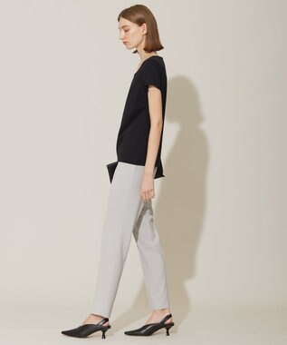 ICB L 【接触冷感・速乾・防シワ・洗える】 レーヨンライクトロ スティックパンツ ライトグレー系