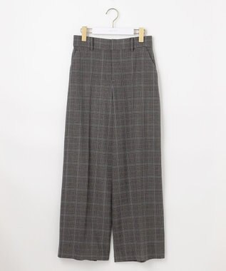 ANY SIS ビューティサーモ2WAYストレッチ ワイドパンツ グレーチェック