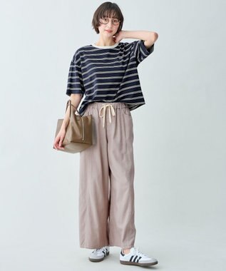 ANY リンガーTシャツ ネイビーボーダー