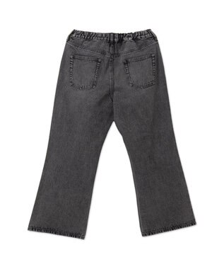 WEGO 【ユニセックス着用ITEM/SMLサイズ展開】デニムルーズフレアパンツ グレー