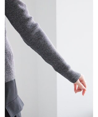 Te chichi ヘンリーネックマーブルニット ブラック