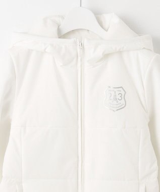 23区GOLF 【WOMEN】【撥水・ストレッチ】ニット×中綿ブルゾン ホワイト系