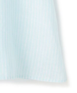 23区 【先行予約】LIBECOリネン ポケット刺繍 クロップドシャツ スカイブルー系