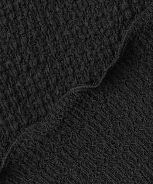 Feroux 【洗える】レーシージャガード カットソー ブラック系