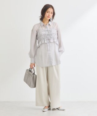 Green Parks ・ＥＬＥＮＣＡＲＥ　ＤＵＥ　シアービスチェ付シャツ Gray