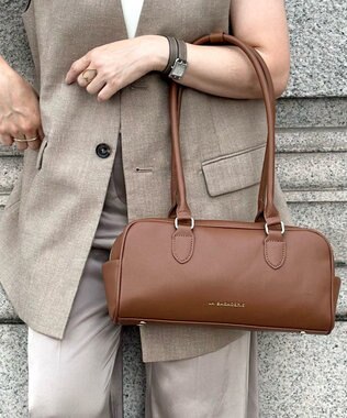 LA BAGAGERIE 【インスタグラマー Chiyoさん×LA BAGAGERIE】スクエアボストン キャメル