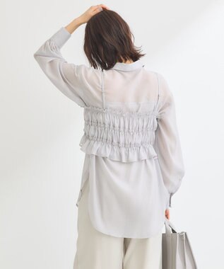 Green Parks ・ＥＬＥＮＣＡＲＥ　ＤＵＥ　シアービスチェ付シャツ Gray