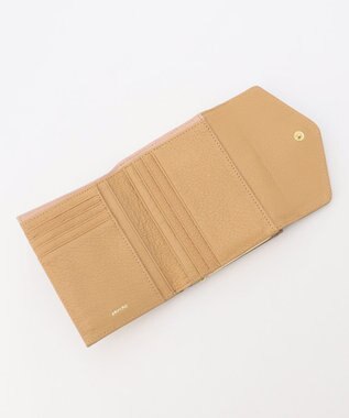 UNBILLION ペルケ perche トリミング配色外ガマ二つ折り財布 ミックスラベンダー