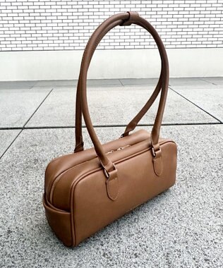 LA BAGAGERIE 【インスタグラマー Chiyoさん×LA BAGAGERIE】スクエアボストン キャメル