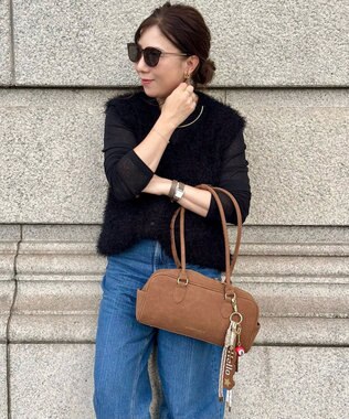 LA BAGAGERIE 【インスタグラマー Chiyoさん×LA BAGAGERIE】スクエアボストン チョコ