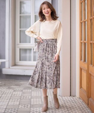 ANY SIS S 【CICA加工】ケーブルリブ ニット アイボリー