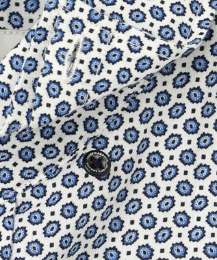 JOSEPH ABBOUD 【キングサイズ・エコ素材】 ヘキサゴンジオメトリックパターン シャツ サックスブルー系5