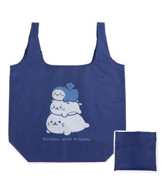 Mother garden しろたん らっこいぬ らむね ポケット付きエコバッグ 《お友達と一緒》 お友達と一緒