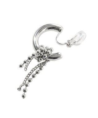 YECCA VECCA チェーンフリンジイヤリング Silver