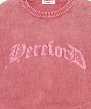 WEGO ブリーチニットグラフィックプルオーバー ピンク