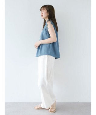 Green Parks ・ＥＬＥＮＣＡＲＥ　ＤＵＥ　リネンライクレースブラウス Green