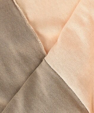 BEIGE， JULIE / コットンシルク 2WAY半袖ニット Peach