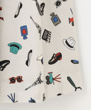 23区GOLF 【WOMEN】PARISモチーフプリント プリーツスカート ライトグレー系5