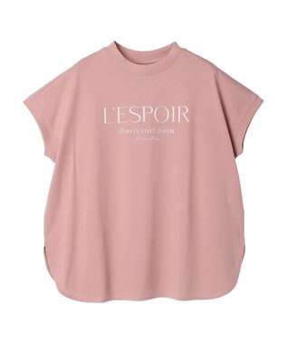 Green Parks 汗染み防止フレンチスリーブロゴＴシャツ Pink