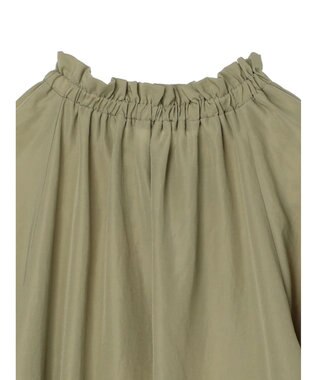 Green Parks スタンドフリルボウタイブラウス Green