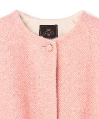 TOCCA 【消臭】SNOWBERRY POCKET TWEED ポンチョ ピンク系5