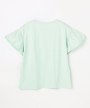 ANY KIDS 【綿100%】ドロップショルダー アニマルプリントTシャツ ミント×イヌ