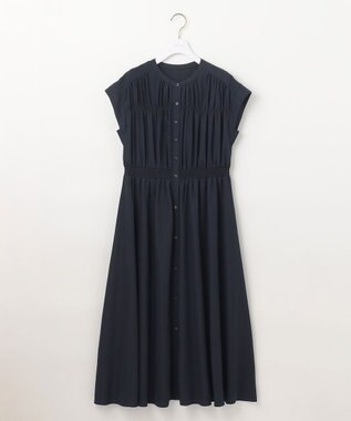 ANY SIS 【撥水】シャーリングシャツ ワンピース ネイビー