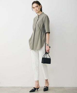 ICB 【先行予約】 ヴィンテージスパンブロード デザインブラウス スティールカーキ