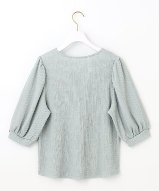ANY SIS 【美人百花7月号掲載】ボリュームスリーブシャーリング カットソー ライトグリーン系