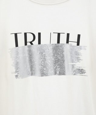 AMERICAN HOLIC ＴＲＵＴＨ箔プリントカットプルオーバー Off White