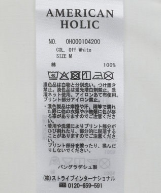 AMERICAN HOLIC ＴＲＵＴＨ箔プリントカットプルオーバー Off White