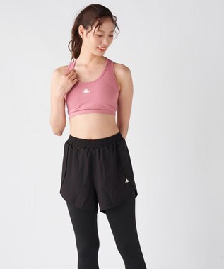 OP／FILA 【Kappa】カップ/リフレクター付き フィットネス スポーツブラトップ ダークピンク