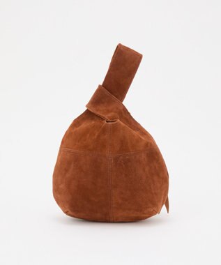 russet 【2025AW新作】本革スエード巾着ハンドバッグ(CE-1582) Brown