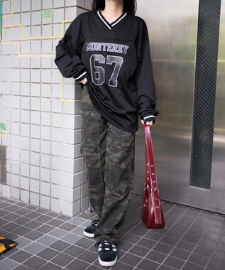 WEGO ナンバリングキリカエプルオーバー ブラック