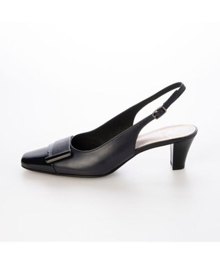 Riz raffinee <Riz raffinee>バックルモチーフバックベルトパンプス ネイビー