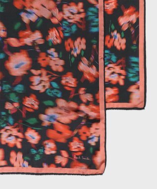 Paul Smith Tea Floral シルク スカーフ ボルドー