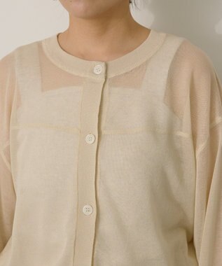 AMERICAN HOLIC 【WEB限定】【接触冷感】2WAYシアーニットカーディガン Off White