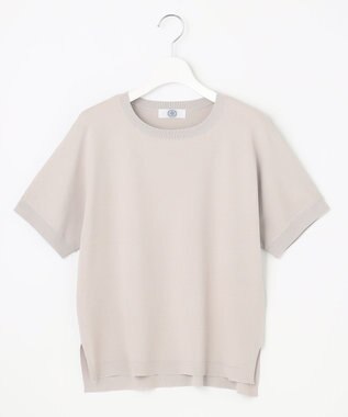 J.PRESS LADIES 【洗える】 レーヨンエリートストレッチ ドルマン ニット Tシャツ ライトグレー系