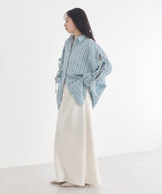 earth music&ecology 【予約】アソートチェックシャツ チェックサックス