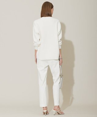 ICB 【洗える】 コットンポリエステルスムース ニットプルオーバー オフホワイト系