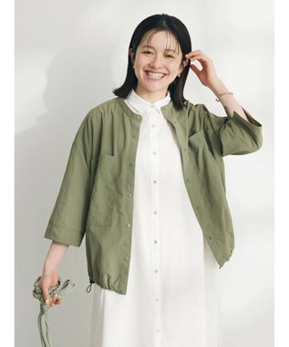 CRAFT STANDARD BOUTIQUE ＢＩＧポケットナイロンブラウス Khaki