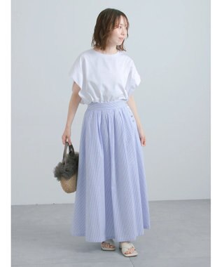 Te chichi 【接触冷感/遮熱/吸水速乾】ショルダータックドルマンTシャツ オフホワイト