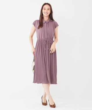 ANY SIS 【UVケア】エアリープリーツ ワンピース スモーキーピンク