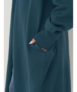 earth music&ecology ニュアンスロングカーディガン Blue Green