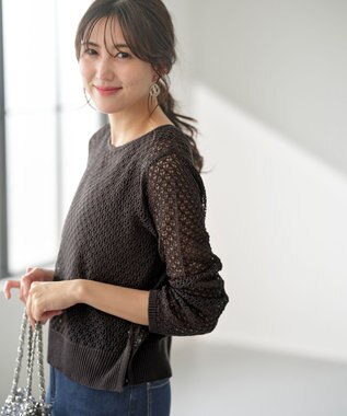 ANY SIS 【2SET】メッシュニット セット スレート